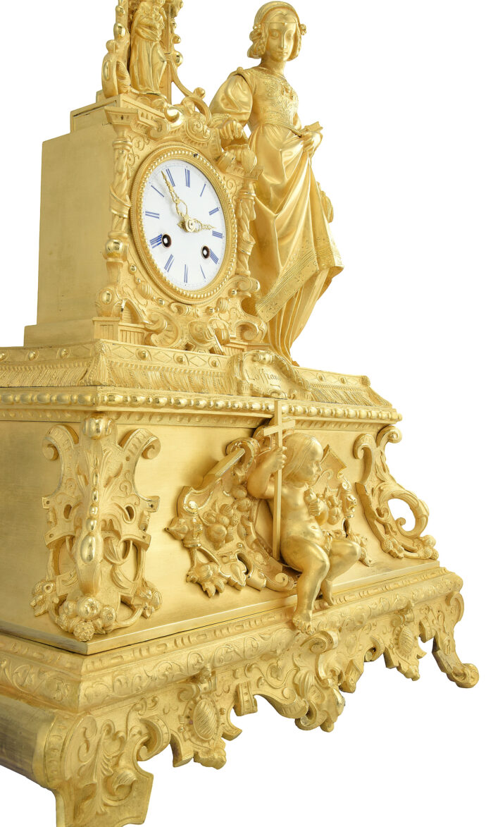 Grande pendule « L’Offrande » Louis-Philippe vers 1840 – Image 9
